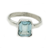 Classic Unique Blue Topaz Ring