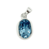 Petite Oval Blue Topaz Pendant