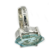 blue topaz silver gemstone ring