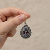 mystic topaz sterling silver gemstone earrings