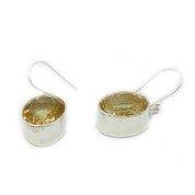citrine silver gemstone earrings