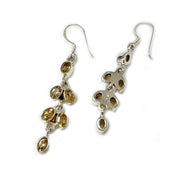 citrine silver gemstone earrings