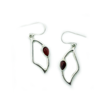 Elegant Carnelian Drop Silver Earrings