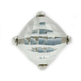 Checkerboard Cut Clear Quartz Ring