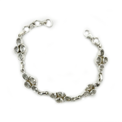 clear quartz sterling silver gemstone bracelet
