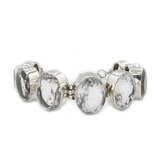 Clear Quartz Large Silver Bracelet