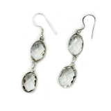 Clear Quartz Double Drop Earrings