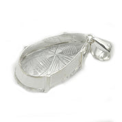 clear quartz teardrop etched silver gemstone pendant