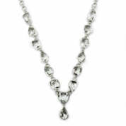 clear quartz sterling silver gemstone necklace