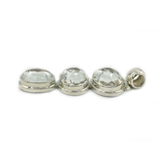 clear quartz large sterling silver gemstone pendant