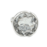 Classic Round Clear Quartz Ring