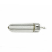 clear quartz silver point gemstone pendant