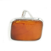 carnelian silver gemstone ring