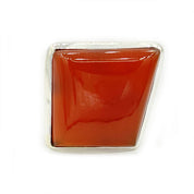 carnelian silver gemstone ring