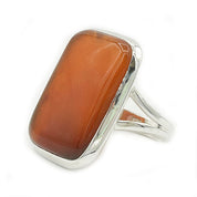 carnelian silver gemstone ring