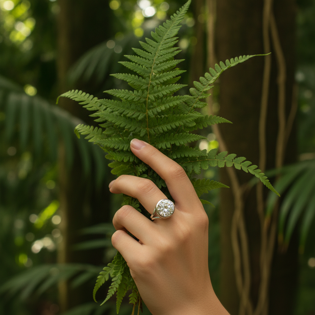 round green amethyst sterling silver gemstone ring