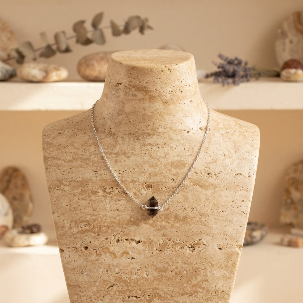 Mini Smoky Quartz Choker Necklace