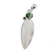 green amethyst peridot selenite sterling silver gemstone pendant