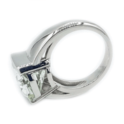 white topaz sterling silver gemstone ring