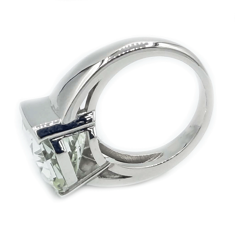 white topaz sterling silver gemstone ring