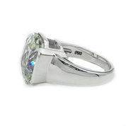 white topaz sterling silver gemstone ring