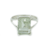 Kaur Green Amethyst Rectangle Ring