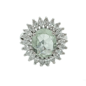 green amethyst cz sterlings silver ring, pendant, earrings gemstone set