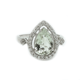 Radiant Green Amethyst CZ Teardrop Set