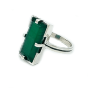 green carnelian sterling silver gesmtone ring