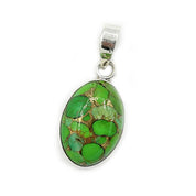 Green Copper Turquoise Gemstone Pendant