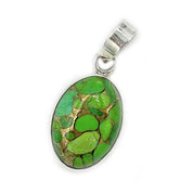 Green Copper Turquoise Gemstone Pendant