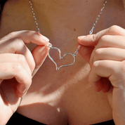 sterling silver heart paperclip necklace