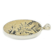 silver leaf jasper gemstone pendant