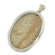 silver leaf jasper gemstone pendant