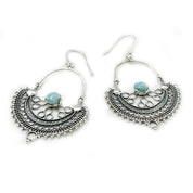 larimar silver gemstone earrings