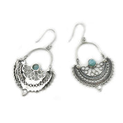 larimar silver gemstone earrings