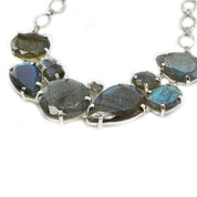 chunky labradorite sterling silver gemstone necklace