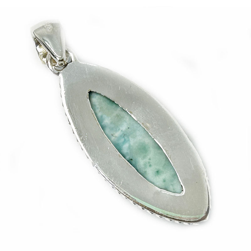 larimar silver gemstone pendant