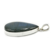 labradorite large silver gemstone pendant