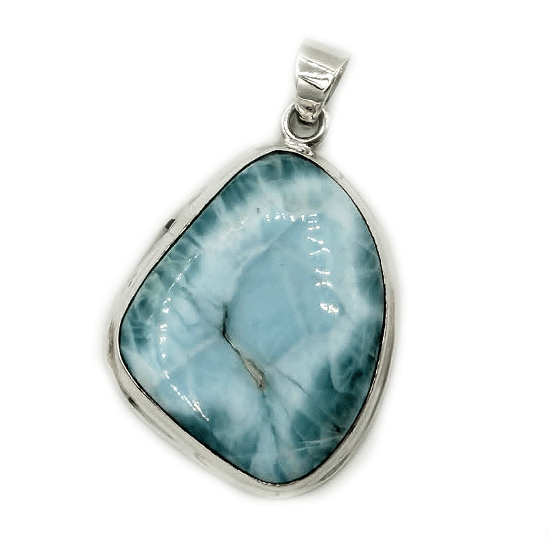 larimar sterling silver gemstone pendant