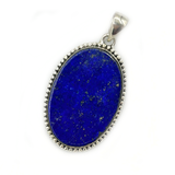 Lapis Lazuli Silver Boho Pendant