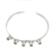 moonstone silver gemstone bangle cuff