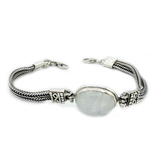 Chamak Moonstone Gemstone Silver Bracelet