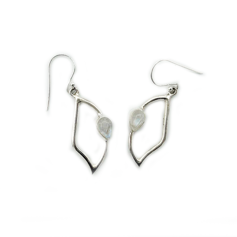 moonstone sterling silver gemstone earrings