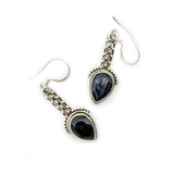 Sapphire Quartz Boho Drop Earrings