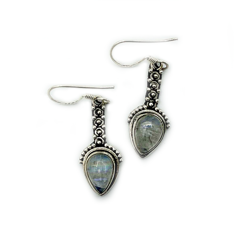 moonstone sterling silver gemstone earrings