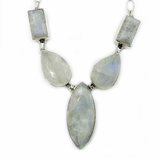 Moonstone Chunky Gemstone Bohemian Necklace