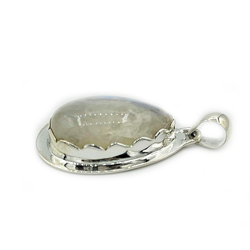 teardrop moonstone sterling silver gemstone pendant