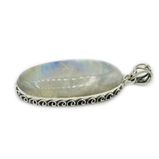 moonstone large sterling silver gemstone pendant