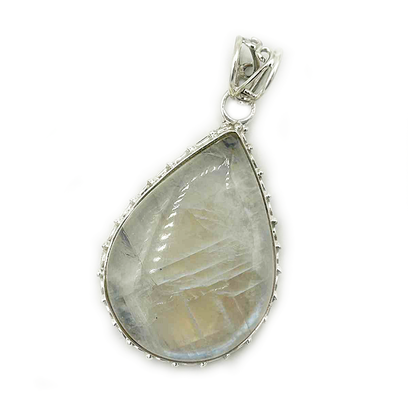 moonstone large sterling silver gemstone pendant